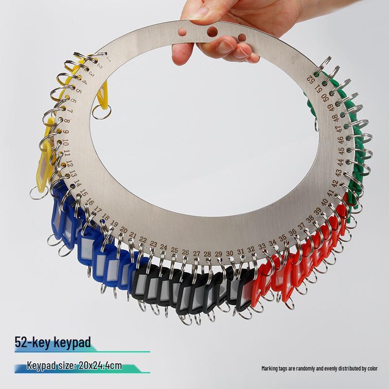 Stainless Steel Round Key Disk with Tag Ring for Key Management and Storage