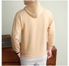 Autumn/Winter Fashion Trend Solid Color Hooded Pullover Sweatshirt with Patch Pocket and Custom Logo.