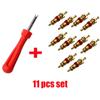 Portable Tire Valve Core Remover & Installer Tool for Car/Bike/Motorcycle Repair - Wrench Screwdriver