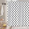 Tende da Bagno Stile Moderno Retrò Tenda Doccia a Pois con Ganci, Tenda da Bagno in Tessuto Impermeabile, Tende Facili da Installare per Decorazione Vasca da Bagno di Casa,