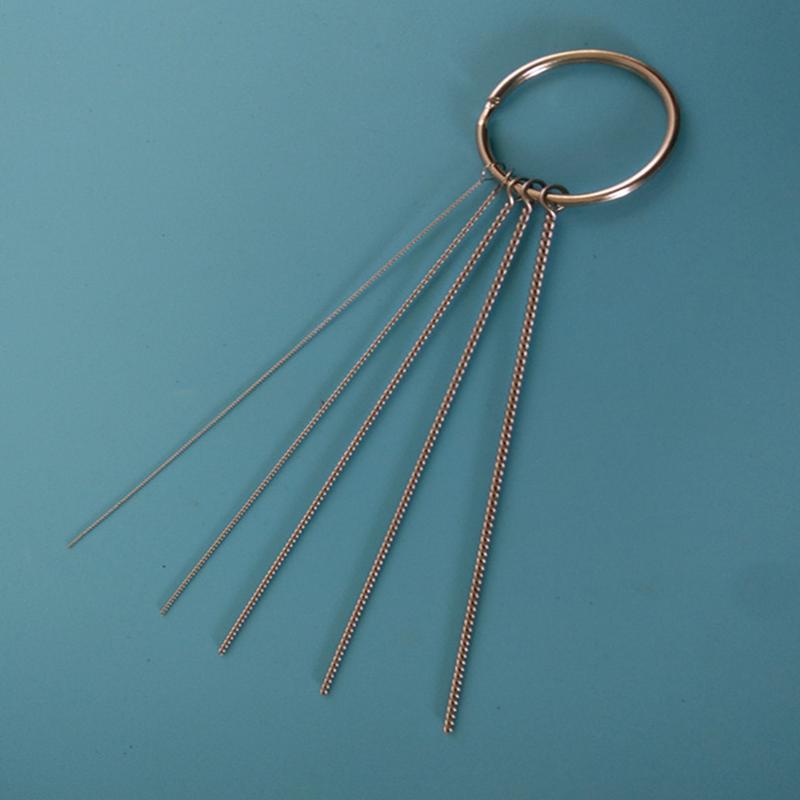 Airbrush Reinigungsset Strohhalmreiniger Bürste Leistungsstarke Edelstahlnadel Tragbar Für Griffe Düsen Rohre Professionelle Arbeit