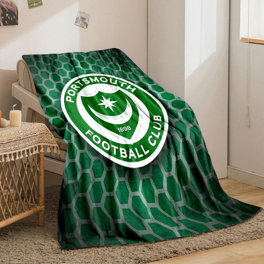 Portsmouth FC Green Blanket for All Seasons Blanket Lunch Break Throw Gift
