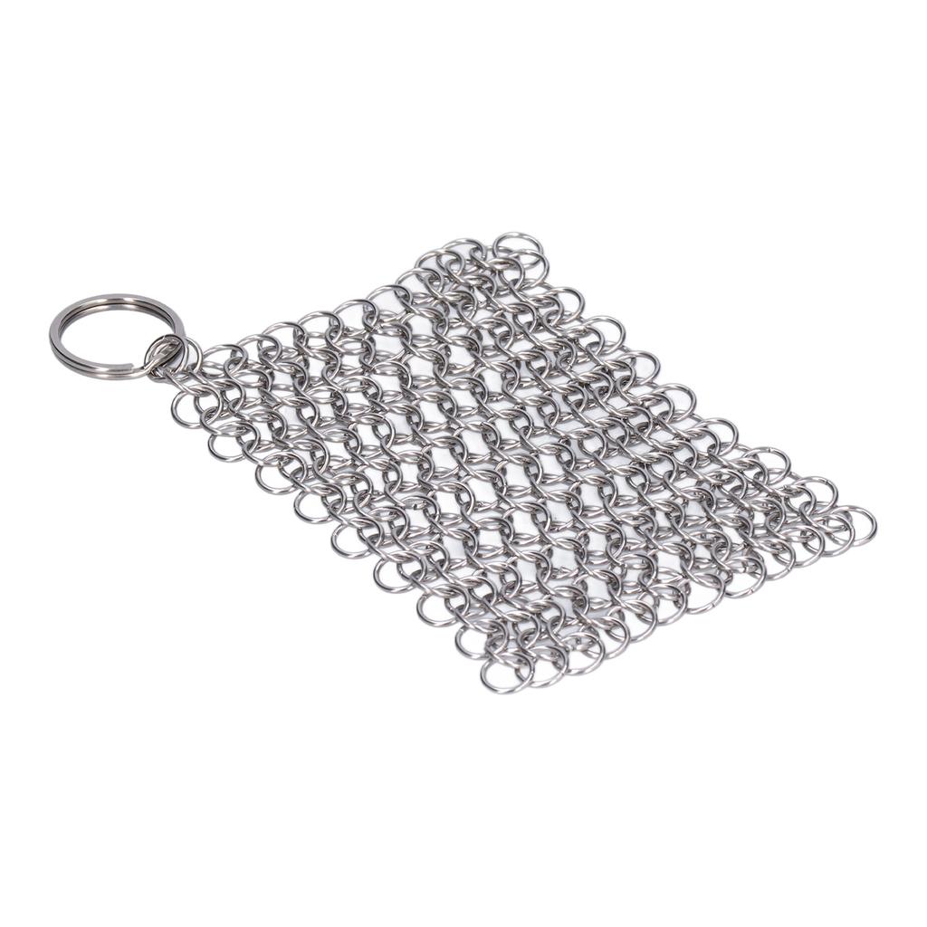 Cast Iron Cleaner Scrubber Stainless Steel Scraper Silver Kitchen Cleaning Tool for Cookware