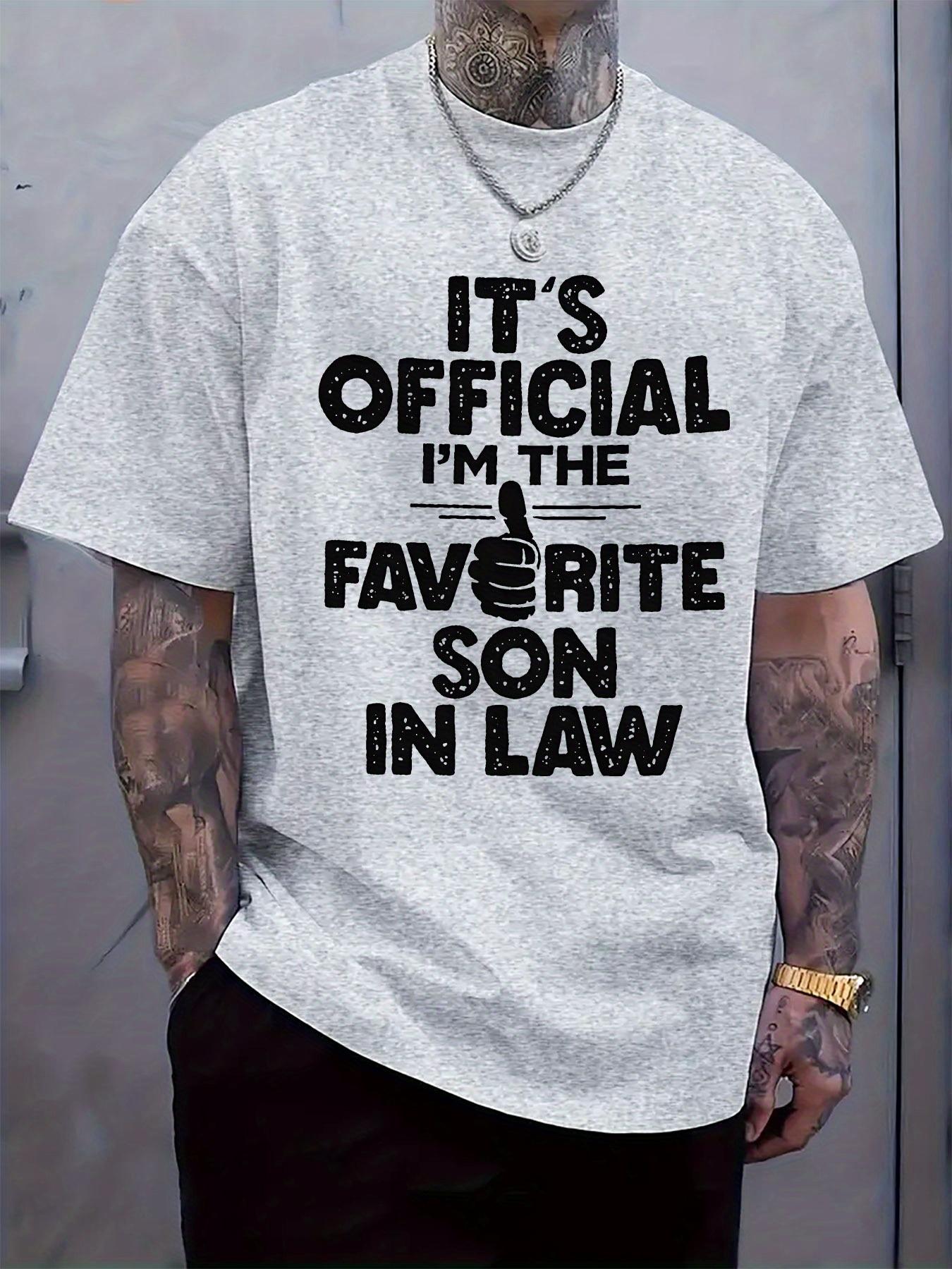 Favorite Son-in-Law Graphic T-shirt - Casual Crew Neck M