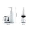 2-In-1 Soap Dispenser Sundries Storage Box Multi-function Liquid Detergent Container Sponge Drainboard Holder Household Tools