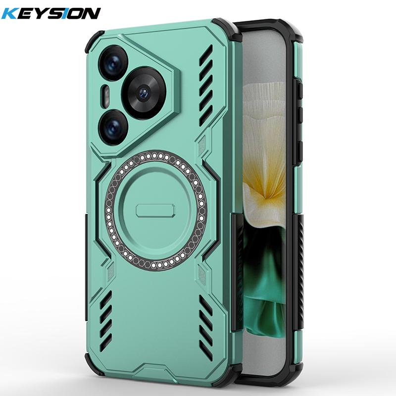 KEYSION Hollow Heat Dissipation Case for Huawei Pura 70 Pro+ Magnetic Cooling Shockproof Phone Cover for Huawei Pura 70 Ultra