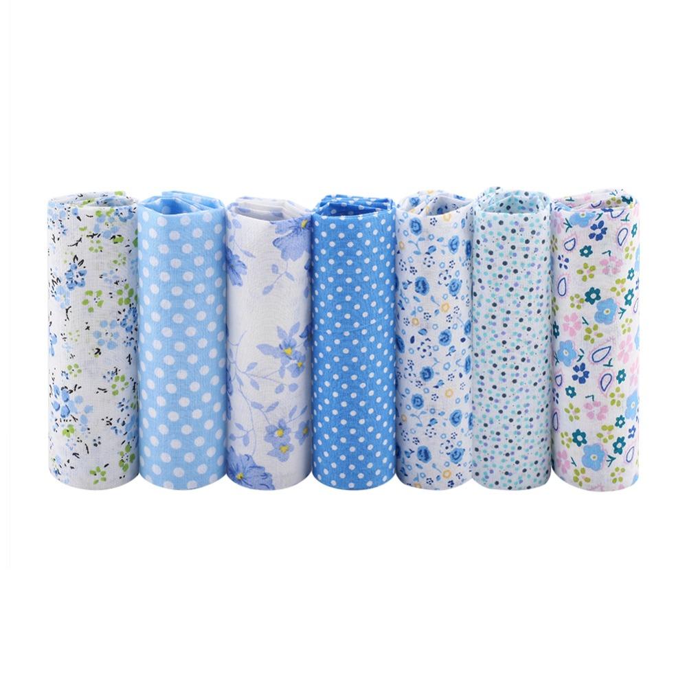 7Pcs Cotton Patchwork Fabric 50*50cm Quilting Fabric Polka Dot Cloth  Hand Sewing Projects