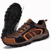 Fashion Men Hiking Shoes Leather Outdoor Trail Running Shoes Anti-slip Casual Hiking Training Sneakers Zapatillas Para Hombre Masculino
