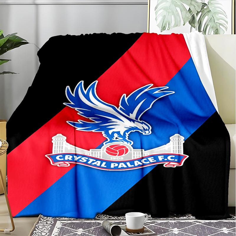 1PC Crystal Fc Crest Printed Soft Flannel Blanket Throw for Adult Bedroom Living Room Sofa Camping Travel Fan gifts Christmas Gifts