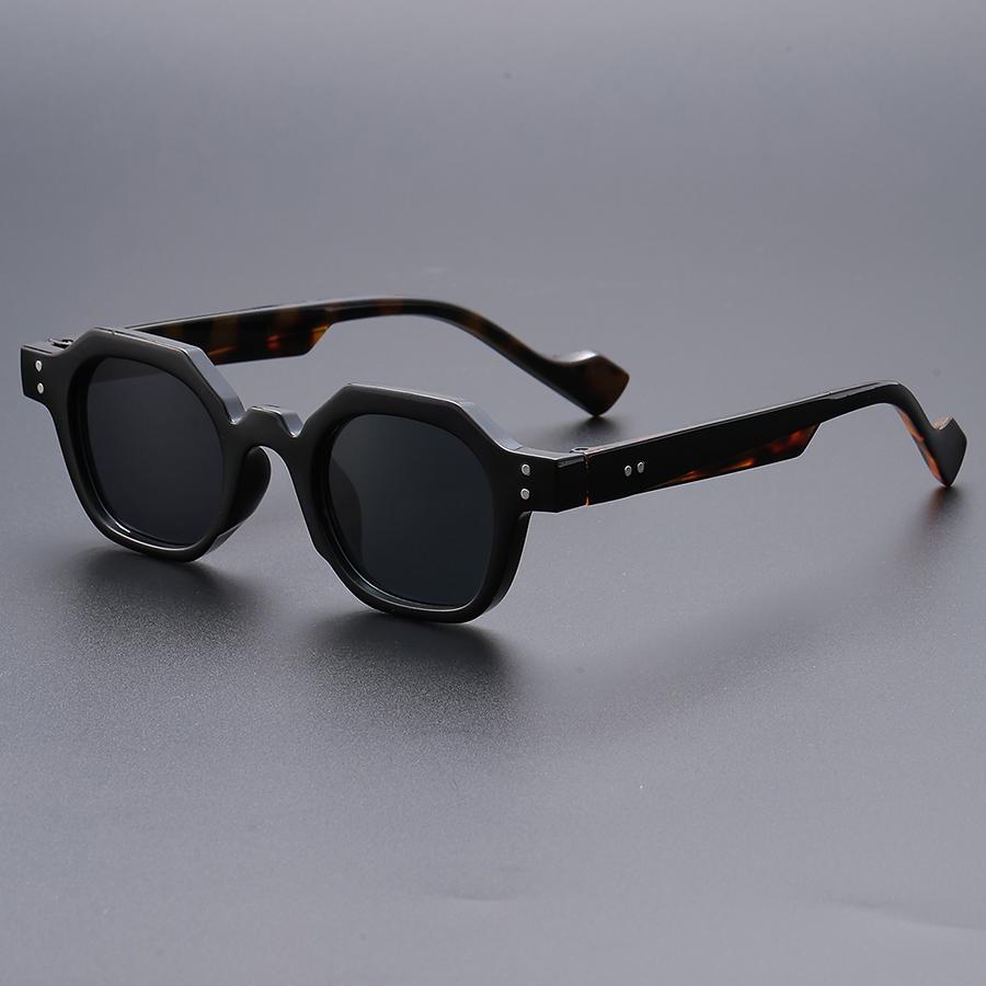 1PC Unisex Plastic Fashion Polygon Frame Sunglasses For Street Photography And Beach Trips Driving Accessories