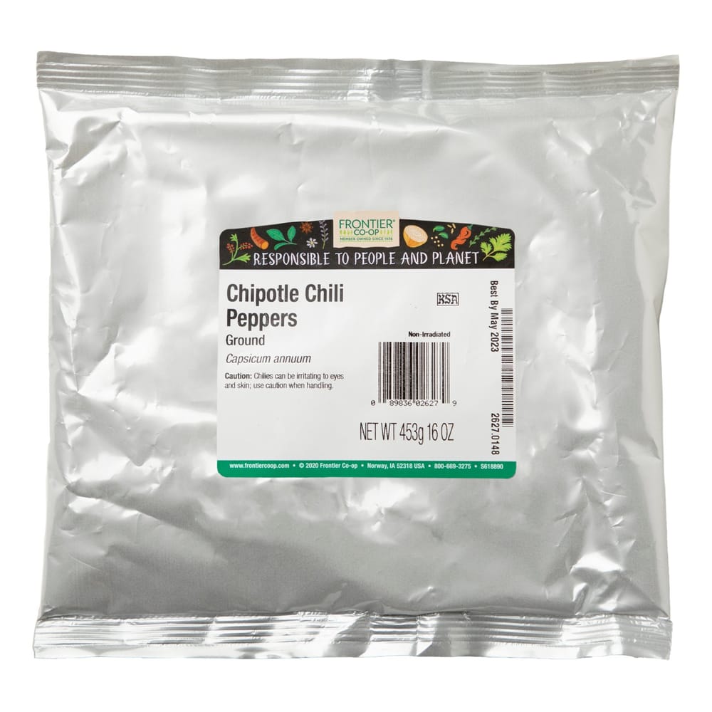 Frontier Natural Products Finely Ground Chipotle Chili Pepper 453g (16oz)