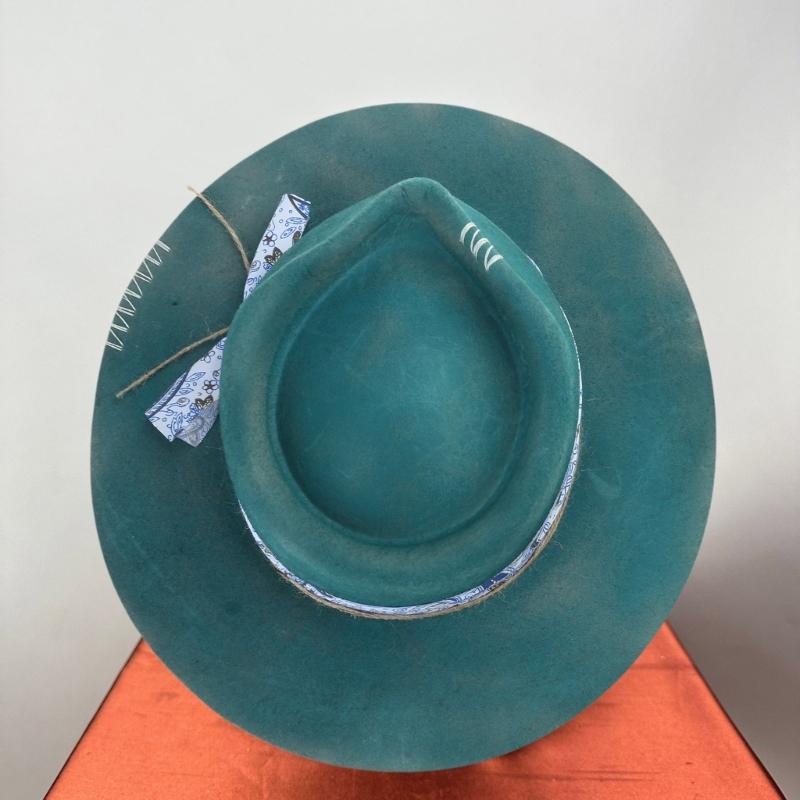 Wollen Fedora's Panama Hoed Exotische Distressed Homburg voor Dames Heren Foto Requisieten Western voor Podium Live Show Hoofddeksel