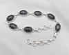 Black Rutile 925 Sterling Silver Bracelet: Adjustable Gemstone Jewelry