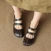 Giant Soft Leather Retro Black Mary Jane Shoes Autumn New Soft Sole Thick Heel Not Tired Feet Single Shoes Women