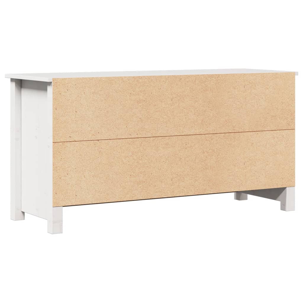 Vidaxl Szafka Pod Telewizor, Biała, 103X36,5X52 Cm, Drewno Sosnowe