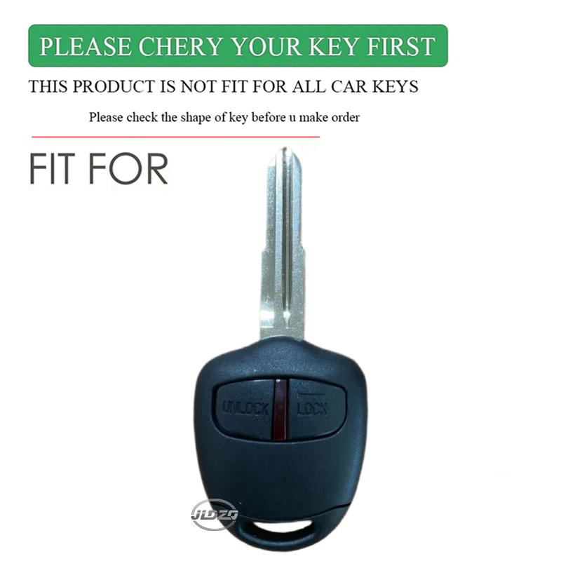 Silicone Key Case Cover Fit For Mitsubishi Lancer Ex Asx Outlander Galant Pajero 2 Buttons Remote Car Key Accessories