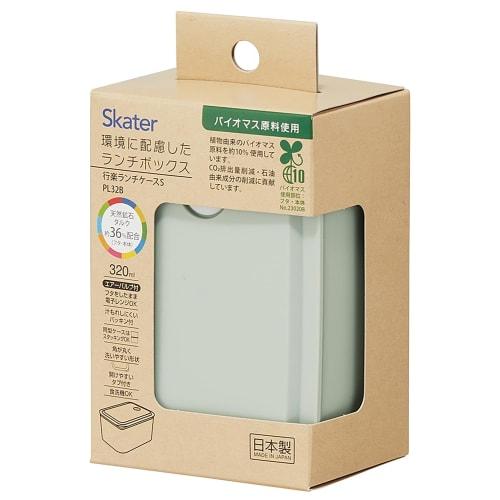 Skater Bento Box Mini Container 1 Tier 320ml Microwave Safe with Lid Lunch Case Lunch Box Sepia Green PL32B
