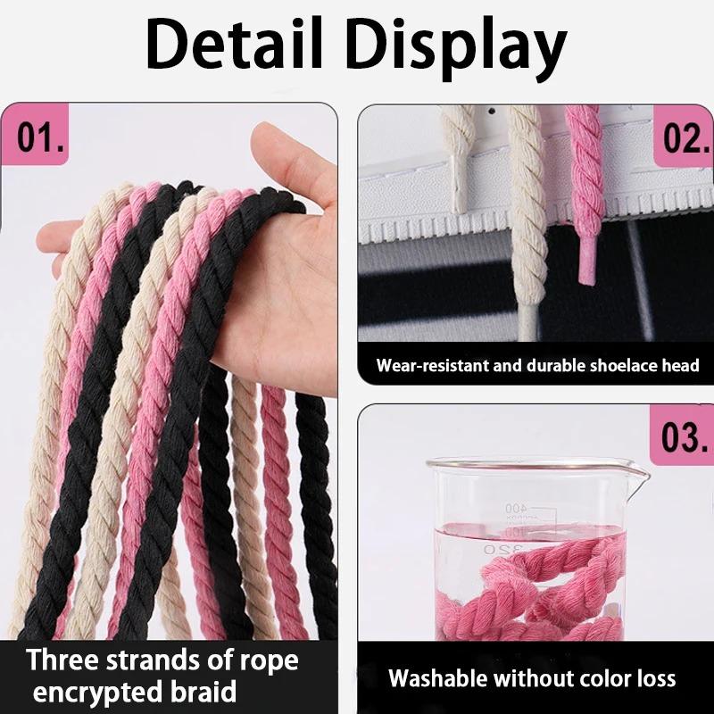 8mm Thick Round Laces Precision Woven Shoelaces for Sneakers Boots and Shoes 100cm 120cm 140cm 160cm Length Options Durable