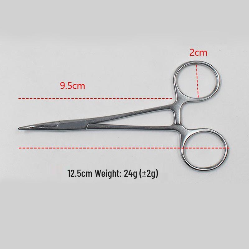 KISS Stainless Steel Pet Hemostatic Forceps: Angled & Straight Heads for Dog Ear Hair Plucking