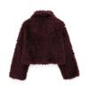 2023 Autumn Women's Solid Color Lapel Fur Short Jacket - Fashionable and Versatile