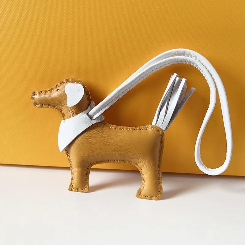 High Quality Puppy Bag Pendant, New Sheepskin Hand-sewn Creative Cute Dog Pendant,  Car Rearview Mirror Pendant, Bag Charm