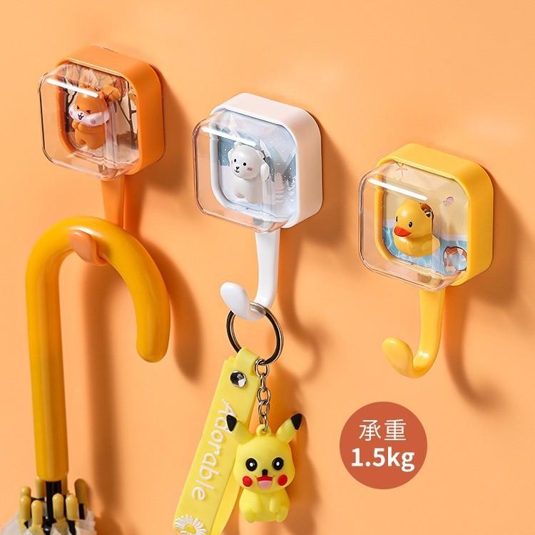 Adhesive Hooks Cute Animal Design No Drill Wall Mount For Bedroom Dorm Modern Home Decor Strong Adhesion