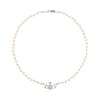 Collana Vivienne Westwood Mini Perla Bas-relief Argento