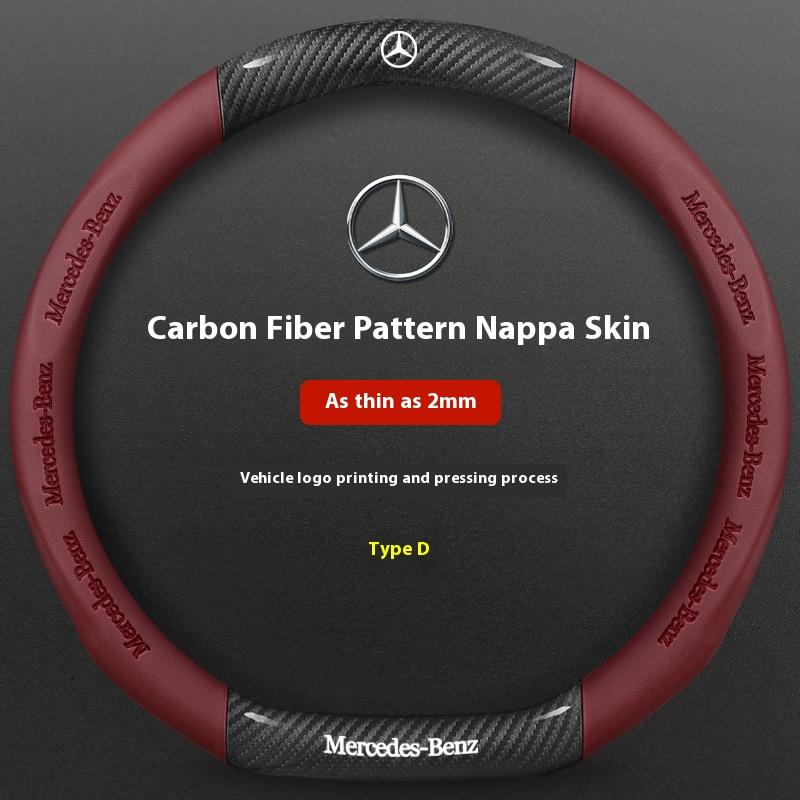 Car Steering Wheel Cover For Mercedes Benz A B C E S Class AMG GLA GLB GLC GLE CLA CLS SLC GLS GLK SLK Vito ML Pilot A45 C43 C63