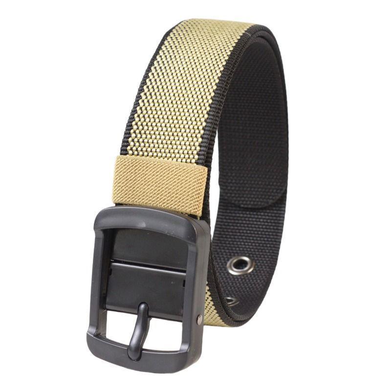 Men's Cross-Border Rotating Buckle Alloy Canvas Belt: Fashionable, Versatile, Double-Sided Wearable