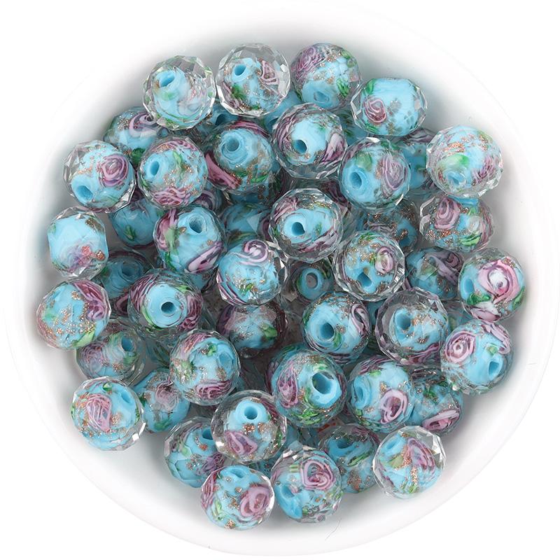 10 Stück 8 10 12mm Lampwork Abakusperlen Bunte geschliffene Kristallglasperlen Für DIY Bastelarmbänder Ohrringe Schmuckzubehör