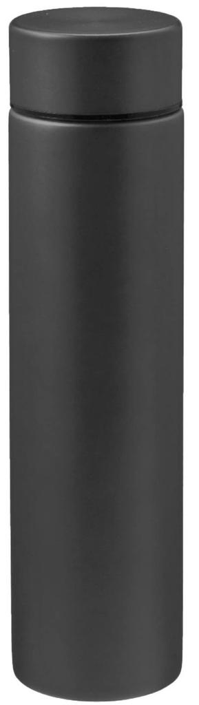 Marutatsu Water Bottle Mini Mug Bottle Vacuum 2 Layer Small Slim Stylish Stainless Steel Bottle Black 220ml 35070BK Warm/Cold