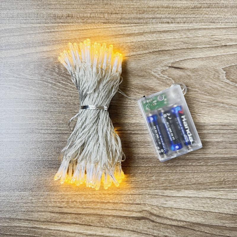 LED String Lights Clear Wire Warm White Christmas Lights Twinkle Fairy Light for Bedroom Classroom Wedding Tree Patio Decor