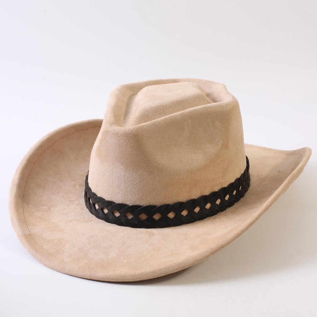 Populaire Europese en Amerikaanse klassieke suède westerse cowboyhoeden, retro mode cowboyhoeden voor mannen en vrouwen