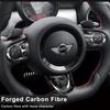 Car Interior Modification Steering Wheel Carbon Fibre Sticker For MINI ONE Cooper S JCW R55 R56 R60 R61 R57 R58 R59  Accessories