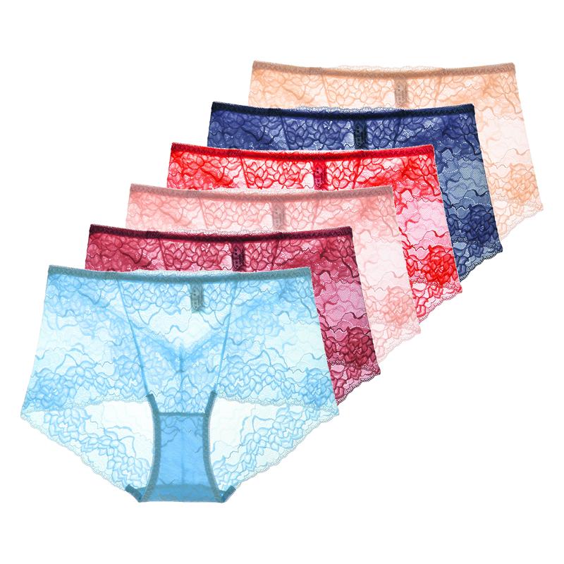 6Pcs Women s Panties Lace Briefs Sexy Underwear Soft Breathable Undergarments S