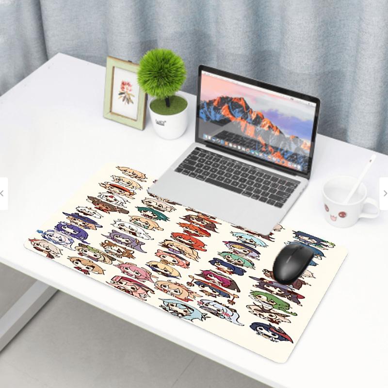 Genshin Impact Druck Mauspads, Anti-Rutsch Desktop Tastaturmatte, für PC Laptop Gaming Arbeiten Tägliche Nutzung, Cooles Festival Überraschungsgeschenk