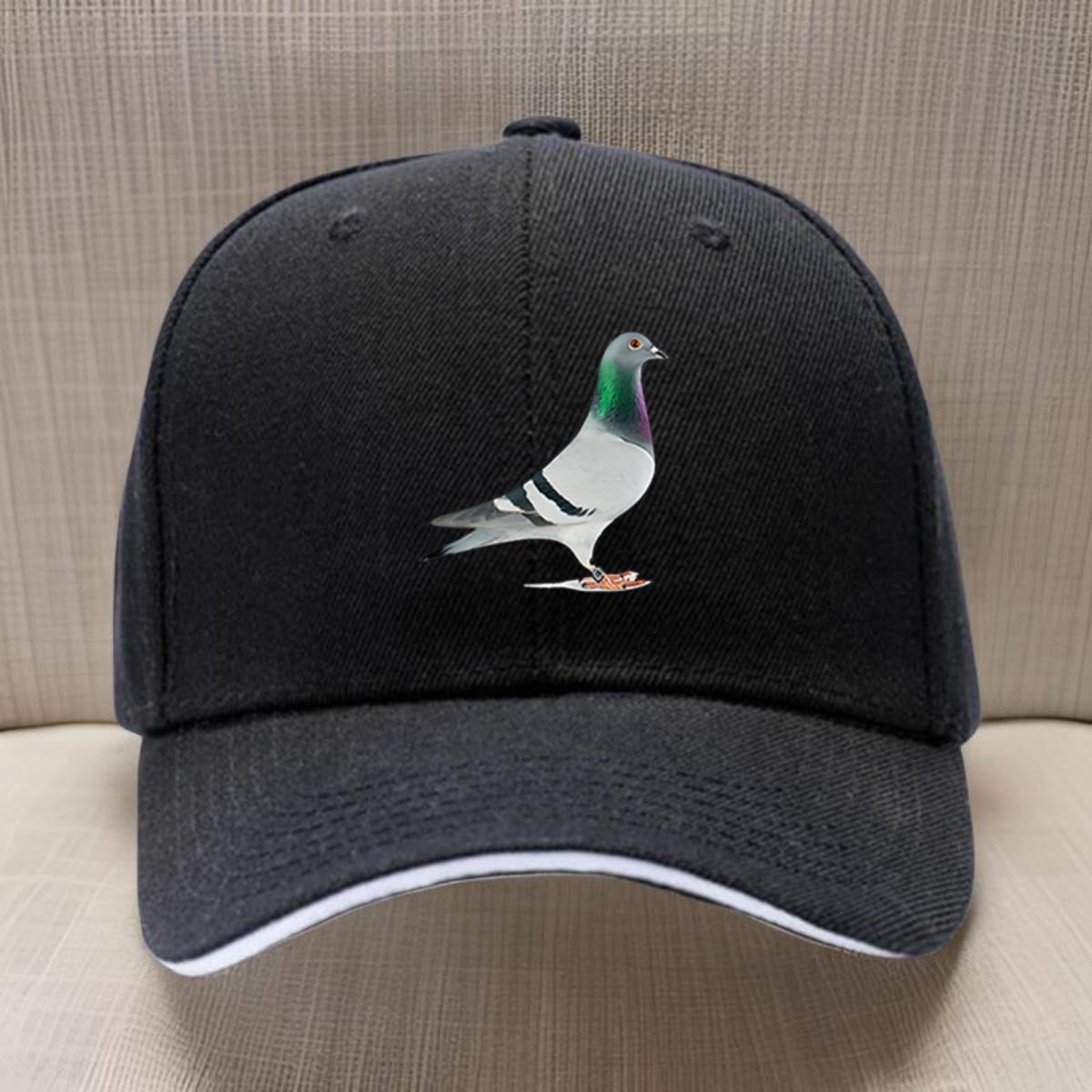 

Pigeon Print Baseball Cap Polyester Adjustable Snapback Hat Casual Outdoor Sporty Unisex Adult Headwear One Size