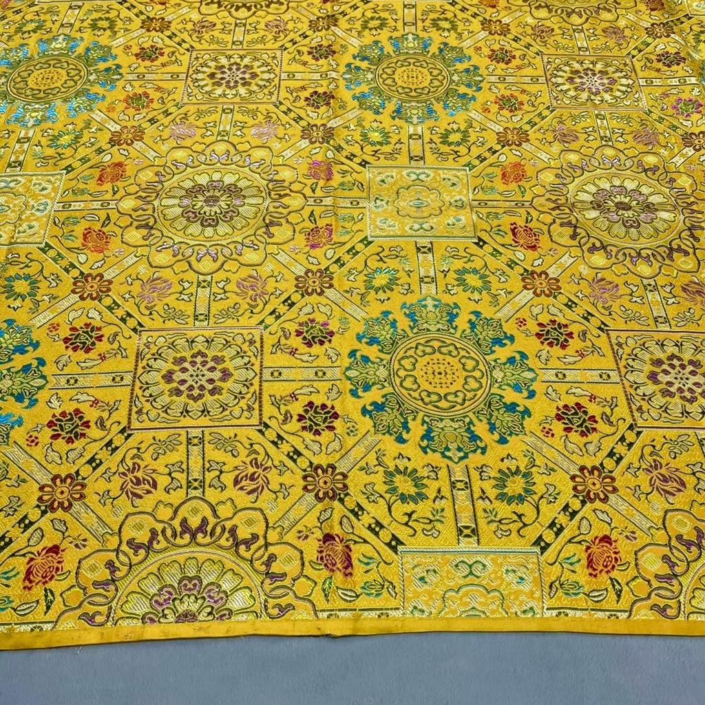 Jacquard Brocade Fabric Damask Chinese Style Cheongsam Mongolian Robe Tibetan Robe Buddhist Costumes DIY Handmade