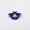 Funny Cartoon Butterfly Wing Cat Brooch: Versatile Metal Animal Badge with Drip Oil for Backpack Accessory