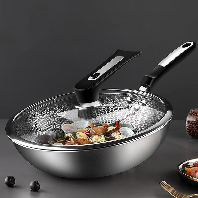 Meichu 32cm 304 Edelstahl Wok