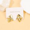 European and American retro high-end acrylic gold-plated stud earrings, electroplating personalized fashion women's stud earrings set