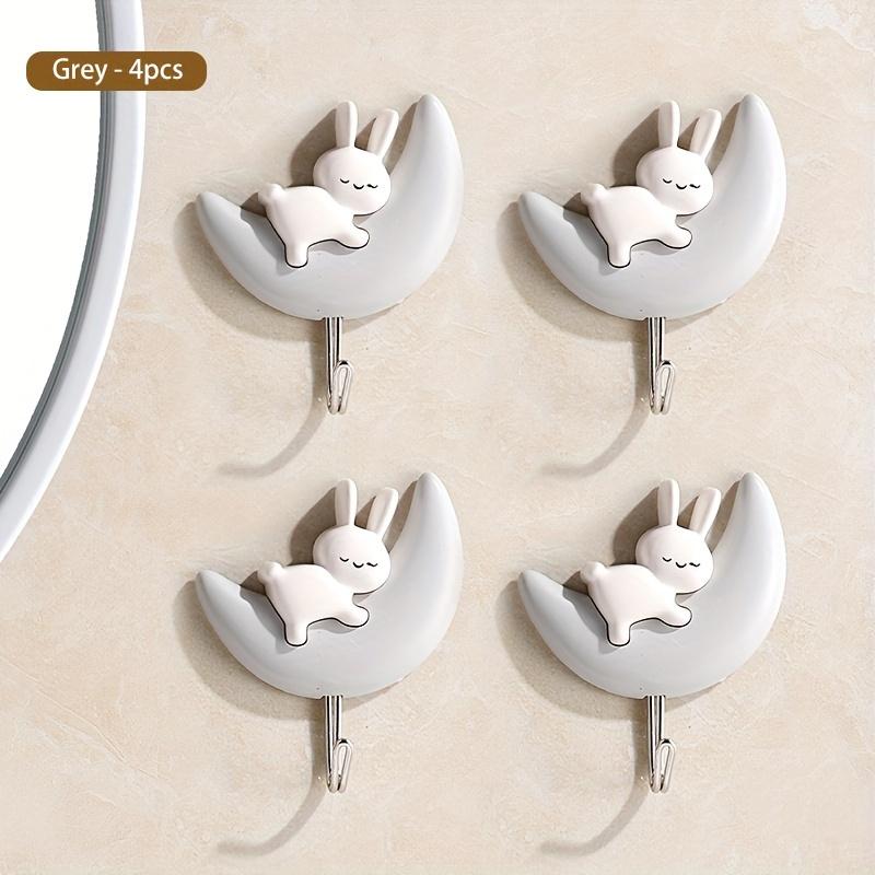 Adorable Cute Rabbit Creative New Hook, Bohemian Dopamine Color Clothes Hook, Clothes and Hat Hook, Bedroom Porch Bathroom Decoration