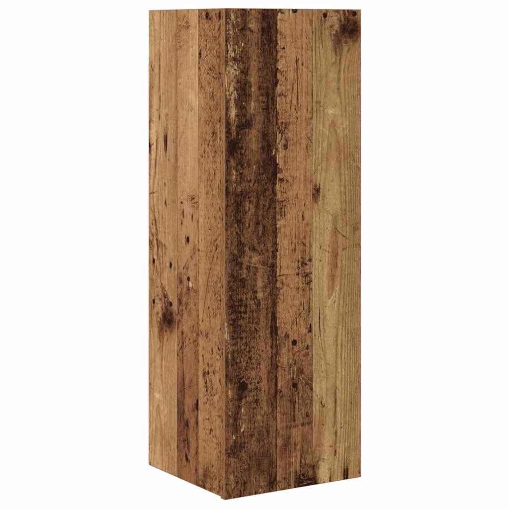 Wall Mounted TV Cabinet Set 6 pcs Reclaimed Wood Effect Particleboard