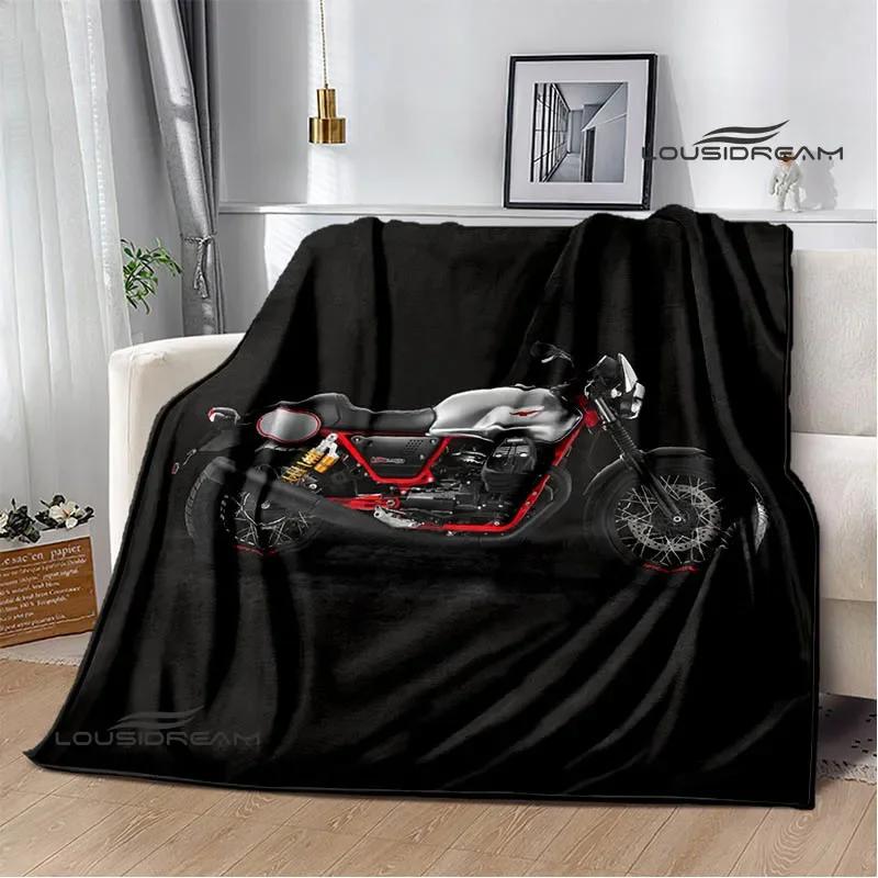 3D Guzzi Motorcycle Logo Printed Blankets Fashion Warm Blanket Soft And Comfortable Blanket Home Travel Blanket Birthday Gift
