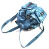 Pristine Felisi Backpack Â· Daypack All-over pattern, crocodile embossed leather drawstring bag Blue Nylon mens 15/56 Used