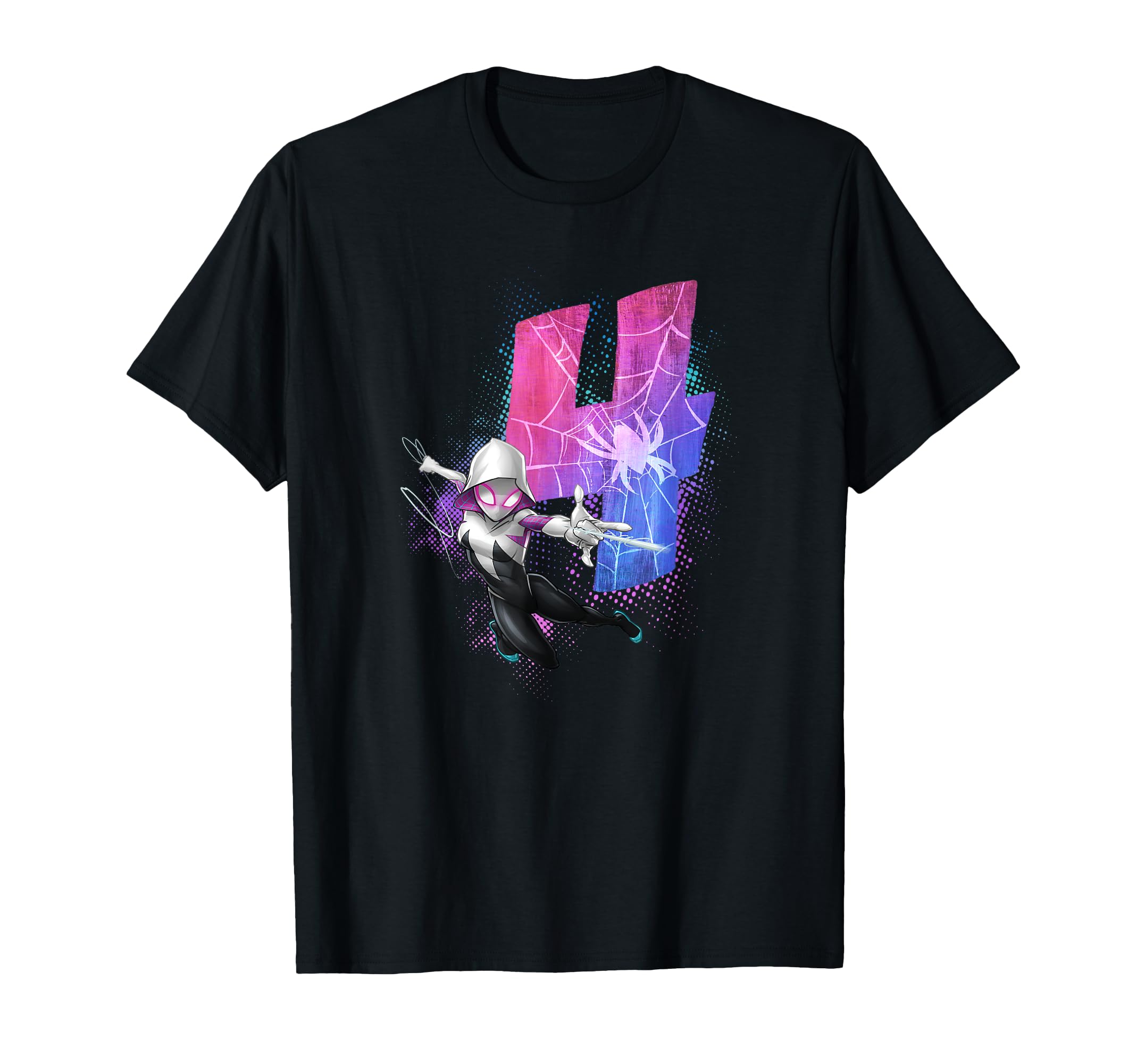 

Marvel Ghost Spider-Man Gwen Stacy 4th Birthday Graphic T-Shirt