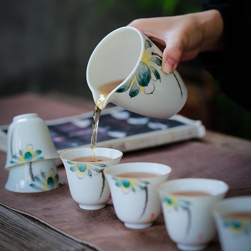 Hand-Painted Ceramic Kung Fu Tea Set