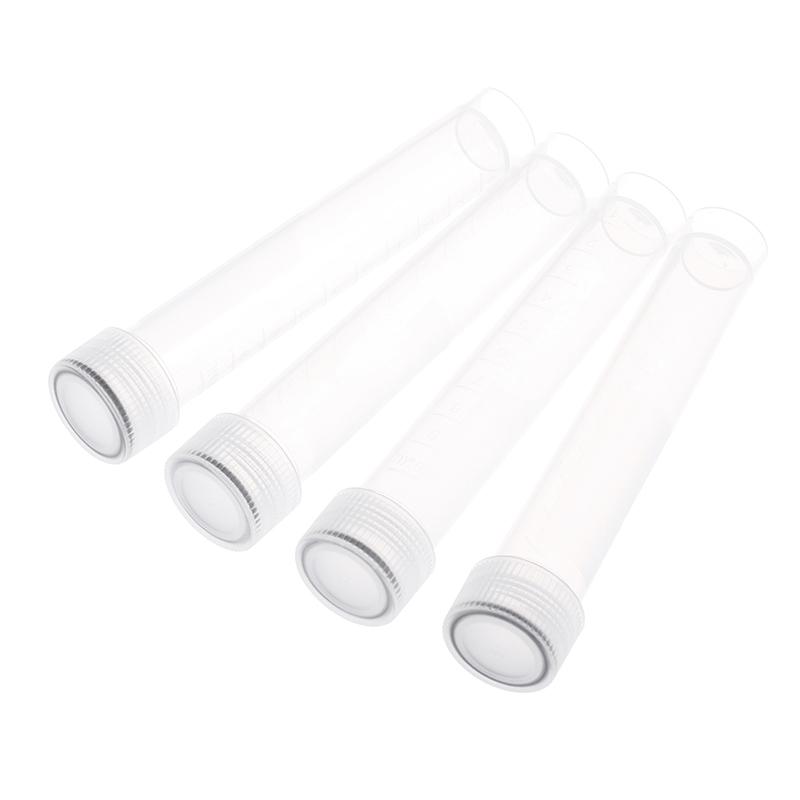 20Pcs 10Ml Plastic Test Tubes Vials Sample Container Powder Craft Screw Cap Bottles