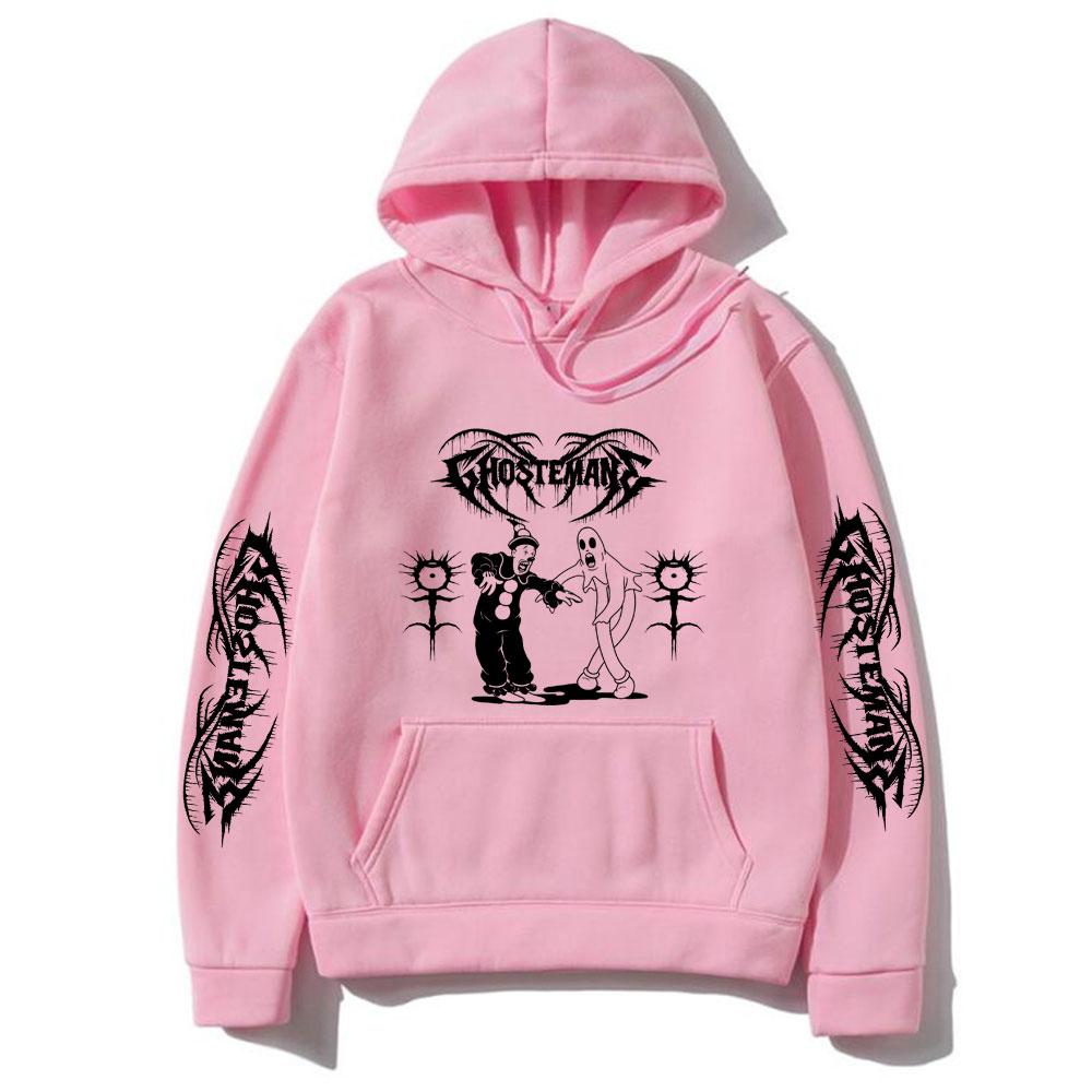 Ghostemane Gothic Graphic Hoodie Men Hip Hop Oversized Sweatshirt Male Vintage Clothes Mens Rock Streetwear Men's Casual Hoodies