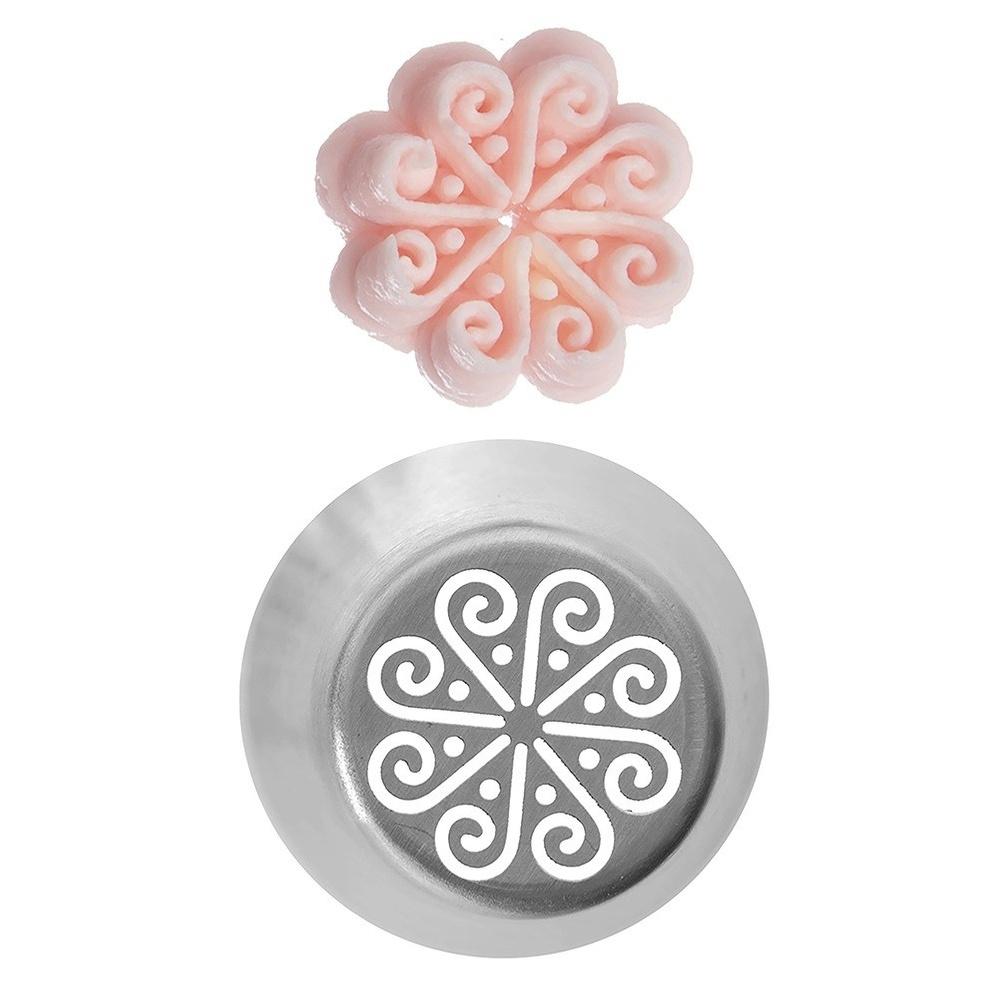 Russian steel flower decoration tip